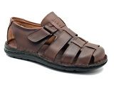 Kocamanlar %100 Hakiki Deri Tam Ortapedik Erkek Sandalet