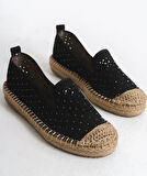 Feles Taş Detaylı Espadril Kadın Babet Ayakkabı