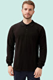 Polo Yaka Uzun Kollu Tshirt 100 Pamuk Padus shirt Şık Konforlu İş