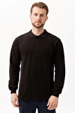 Polo Yaka Uzun Kollu Tshirt 100 Pamuk Padus shirt Şık Konforlu İş