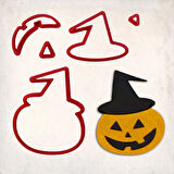 Jack O Lantern Kabak Detay Kurabiye Kalıp Seti 5’li