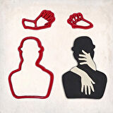 Öpülen Adam Detay Kurabiye Kalıp Seti 3’lü