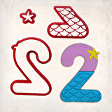 Deniz Kızı Rakam 2 Detaylı Kurabiye Kalıp Seti 3 Parça