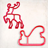 Geyik Kızak Kurabiye Kalıp Set 2’li