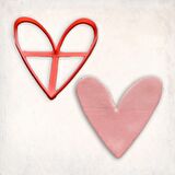 Kalp V Kurabiye Kalıbı Şekillendirici Kopat