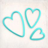 Kalp Kurabiye Kalıp Seti 3’lü