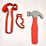 Çekiç Detay Kurabiye Kalıp Seti 2'li