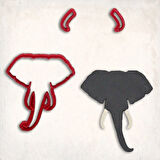 Fil Kafa Detay Kurabiye Kalıp Seti 3 Parça