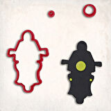 Motosiklet-2 Kurabiye Kalıbı Şekillendirici Kopat