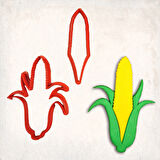 Mısır ve Koçan Detay Kurabiye Kalıp Seti 2’li