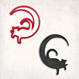 Kedi Ay Kurabiye Kalıbı Şekillendirici Kopat