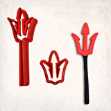 Çatallı Dirgen Detay Kurabiye Kalıp Seti 2’li