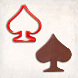 İskambil Maça Kurabiye Kalıbı Şekillendirici Kopat