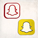 Snapchat Logo Detay Kurabiye Kalıp Seti 2’li