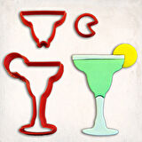 Margarita Bardağı Detay Kurabiye Kalıp Seti 3’lü