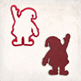 Noel Baba 2 Kurabiye Kalıbı Şekillendirici Kopat