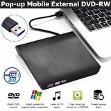 Pop-Up USB 3.0 Harici DVD-RW Optik Sürücü Beyaz
