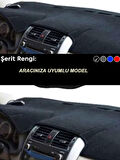 Ford Focus 1 (1998-2004) Modeller İçin Uyumlu 3D Ön Göğüs/Torpido Koruma - Siyah Şerit