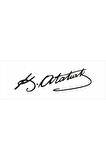 Kemal Atatürk Imzası Sticker (Oto-Motor-Laptop-Duvar-Dekor) 30 x 9 cm