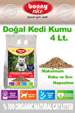 Yavru/Yetişkin Kediler için %100 Biyobozunur - Astımlı ve Alerjik için Doğal Çam Peleti Kedi Kumu 2 Kg 4 Lt.