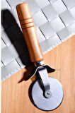 Bambu Saplı Pizza Ve Hamur Kesme Ruleti 18 Cm