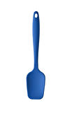 Büyük Boy Yanmaz Yapışmaz Sarı Mavi Kırmızı Silikon Düz Spatula Servis Seti 3 Adet