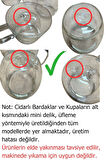 Yeni Tasarım Çift Cidarlı Borosilikat 250 ml Şeffaf Cam Bardak 2 Adet 2771