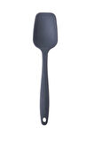 Büyük Boy Yanmaz Yapışmaz Silikon Antrasit Düz Spatula Antrasit Tekli 27 Cm