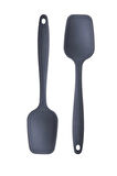Büyük Boy Yanmaz Yapışmaz Silikon Antrasit Düz Spatula Antrasit Tekli 27 Cm
