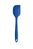 Büyük Boy Yanmaz Yapışmaz Mavi Sarı Silikon Yassı  Spatula Seti 2 Adet