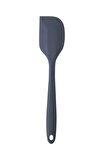 Büyük Boy Yanmaz Yapışmaz Mavi Mor Silikon Yassı Spatula Servis Seti 2 Adet