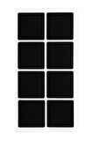 Siyah 8 Adet 5 X 5 Cm Kare Yapışkanlı Sandalye, Masa, Koltuk Altı Parke Koruma Keçesi
