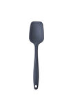 5 Li Antrasit Yanmaz Silikon Düz Yassı Spatula Kaşık 3 Adet Siyah Metal Ve Silikon Uçlu Maşa 2 Adet