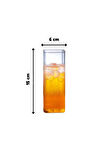 Yeni Stil Kare Cam Latte,Kahve,Meşrubat,smoothie Bardağı 450 ML 3 Adet
