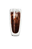 Çift Cidarlı Uzun Meşrubat,Kokteyl,Latte 320 ML Cam Bardak Seti 6 Adet 2324