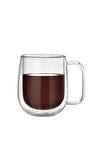 Çift Cidarlı Borosilikat Cam Nescafe,latte,filtre Kahve,süt,bitki Çayı Kupası 300 ml 6 Adet 2769
