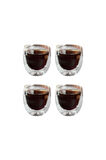 Çift Cidarlı Çizgili Cam, Kahve, Latte, Espresso, Meşrubat 250 ml Bardak Seti 4 Adet 2321