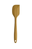 Büyük Boy Yanmaz Yapışmaz Silikon Sarı Renkte Yassı ve Kaşık Spatula 2'li Set