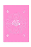 Pembe 45x65 Cm Silikon Hamur Açma Matı Ve Siyah Klasik Merdane