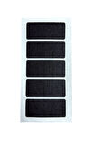 Siyah 5 Adet 4*9 Cm Yapışkanlı Sandalye, Masa, Koltuk Altı Parke Koruma Keçesi