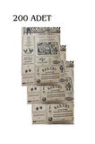 Vintage Desenli Breakfast Kahvaltı Servis Ve Sunum Kağıdı 37x28 Cm 200 Adet