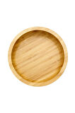 Yuvarlak Bambu Orta Boy Çok Amaçlı Kase, Bambu Çerezlik, Sunum Tabağı 16 Cm Orta Boy Sunum 2 Adet