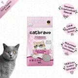 CATBRAVO Aktif Topaklanan Bebek Pudrası Kokulu Kedi Kumu 10 Lt