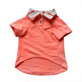 Salmon Flash Polo Yaka Tişört Kedi Kıyafeti  Kedi Elbisesi
