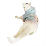 Blue Pink Bunny Sweatshirt Kedi Süeteri Kedi Kıyafeti 