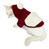 Cream Bordo Sweatshirt Kedi Süeteri Kedi Kıyafeti 