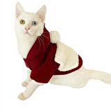 Cream Bordo Sweatshirt Kedi Süeteri Kedi Kıyafeti 