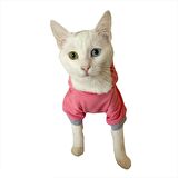 Pembe Baykuş Sweatshirt Kedi Süeteri Kedi Kıyafeti 