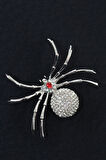 Kristal taşlı örümcek broş. Yaka iğnesi broş Tasarım broş. Kadın broş erkek broş. Örümcek broş. Broş