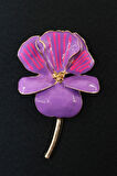 Mor menekşe broş. Yaka iğnesi menekşe broş. Kadın broş. Broş. Menekşe broş. Menekşe çiçeği broş.
